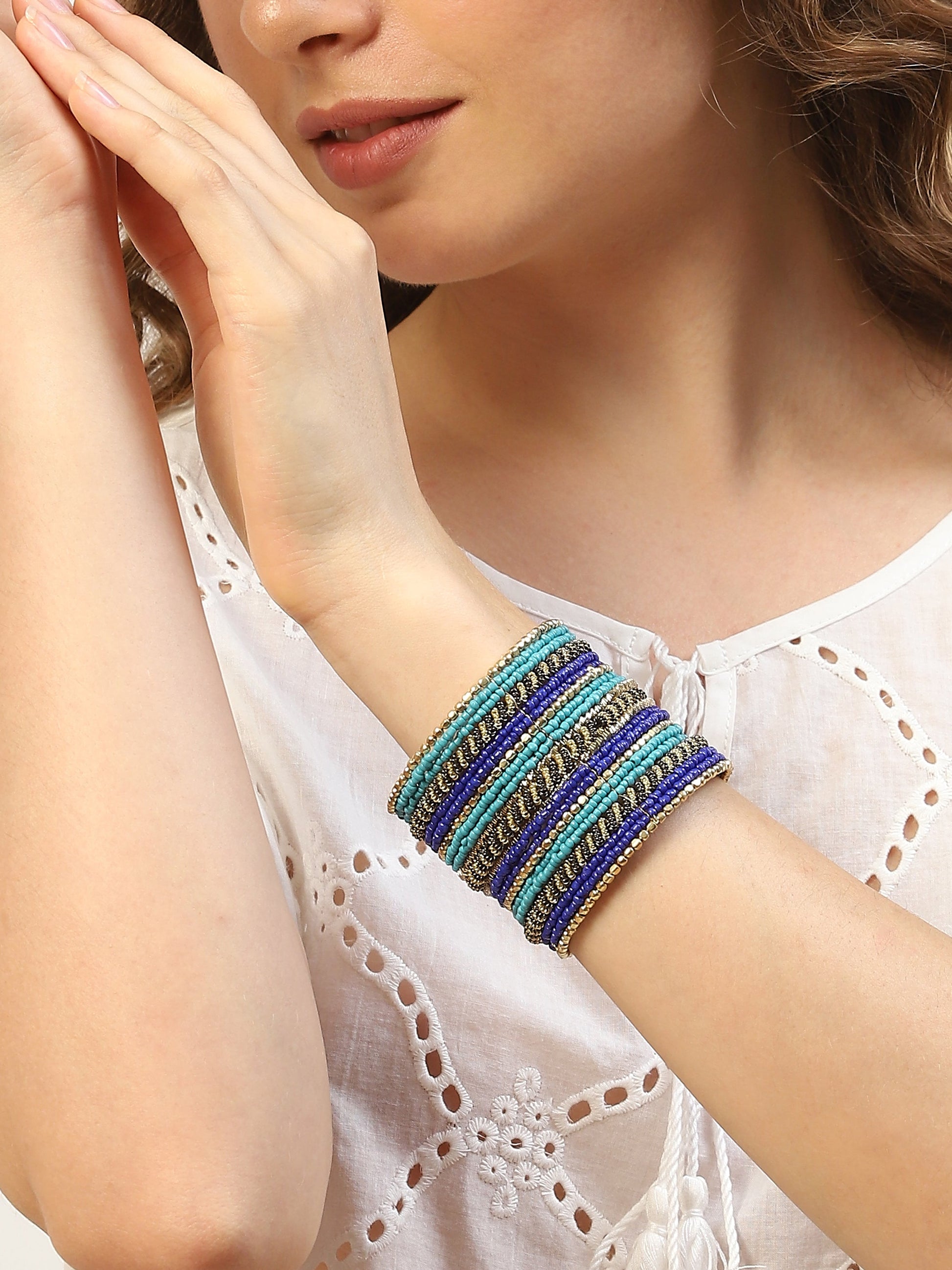 ebeeza Women's Perlenmanschette