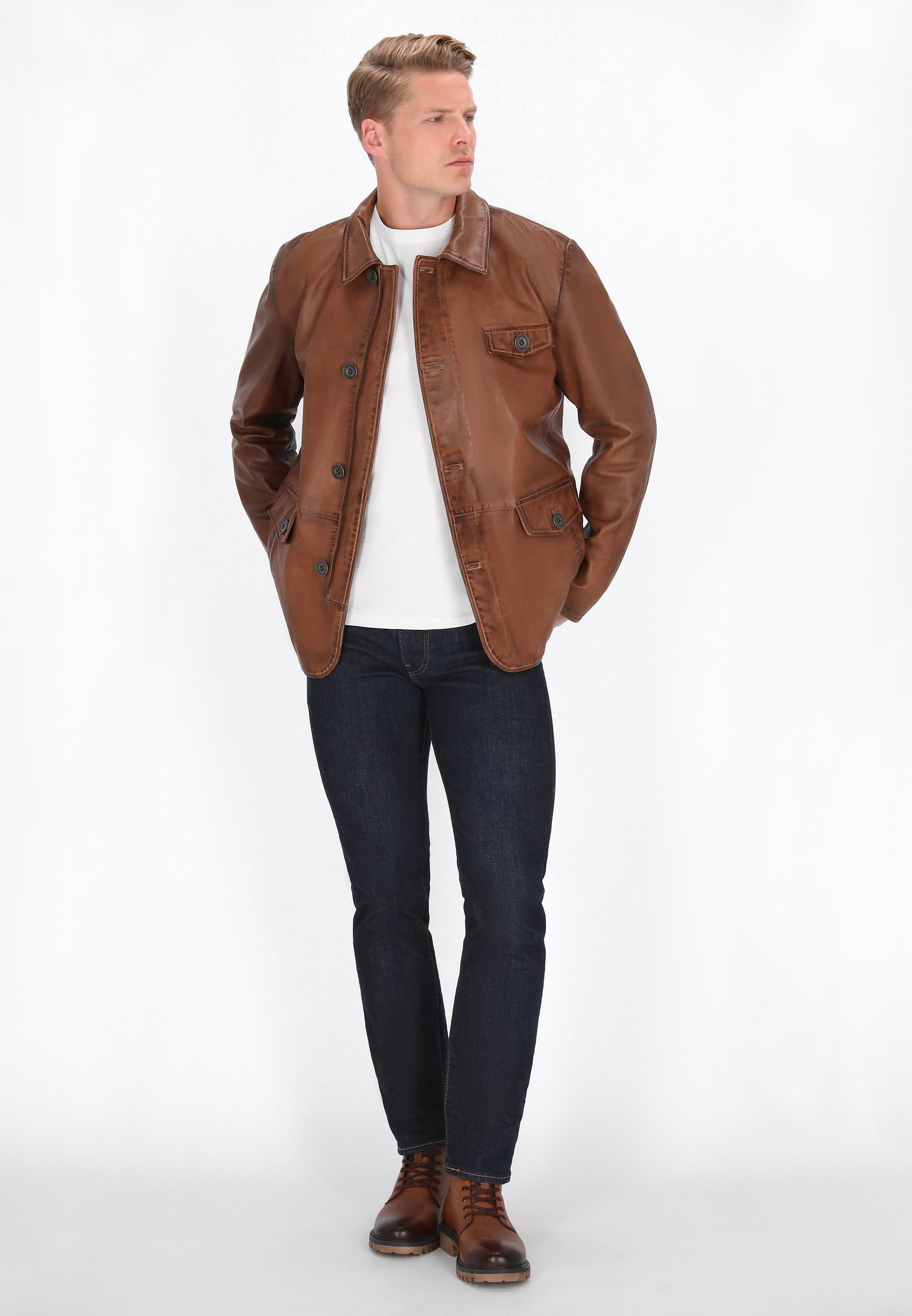 DreiMaster Vintage Men's Leather Jacket